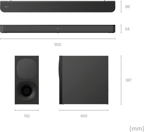 Sony HT-S400 2.1ch Soundbar with Powerful Wireless subwoofer, S-Force PRO Front Surround Sound, and Dolby Digital, Black - Image 15