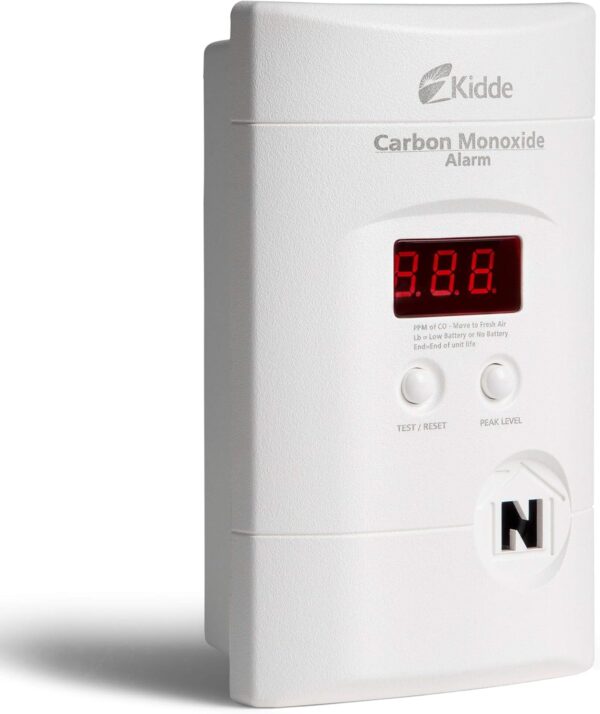 Kidde Carbon Monoxide Detector, Plug In Wall with 9-Volt Battery Backup, Digital LED Display - Image 17