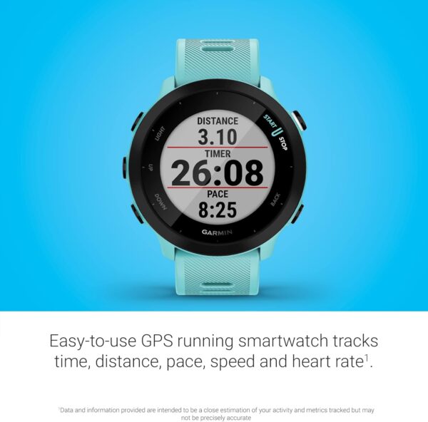 Garmin Forerunner 55, GPS Running Watch with Daily Suggested Workouts, Up to 2 weeks of Battery Life, Aqua - Image 5