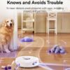 NARWAL Freo X Plus Robot Vacuum and Mop, 7-Week Dust Storage, Zero Tangles, 7800Pa Suction, Mopping, Tri-Laser Obstacle Avoidance, LiDAR Navigation, Multi-Floor Mapping, Works with Alexa, App Control - Image 7