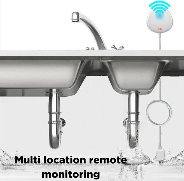 MOBI Smart Home 2.4GHz WiFi Water Leak Sensor, Water Sensor, Water Detector Alarm; Water Leak & Flood Detector, Smart Notification App, Expand with Cameras & Smart Home Devices. Battery INCLUDED - Image 4