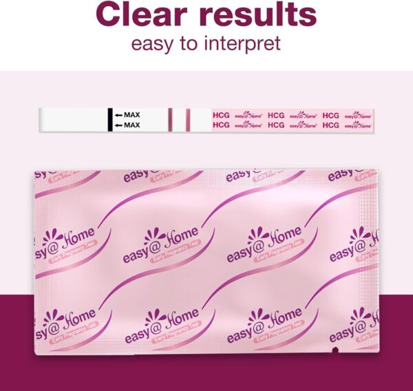 Easy@Home Pregnancy Test Strips Kit, Powered by Premom Ovulation Predictor iOS and Android APP, 20 HCG Tests - Image 5