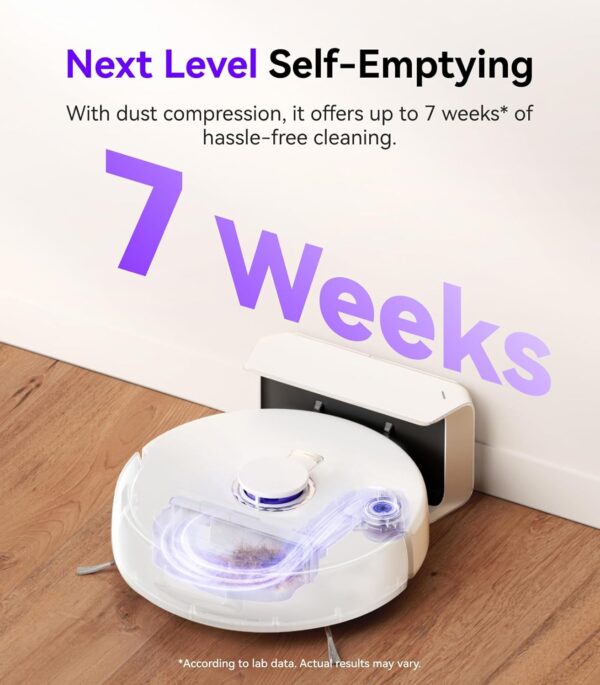 NARWAL Freo X Plus Robot Vacuum and Mop, 7-Week Dust Storage, Zero Tangles, 7800Pa Suction, Mopping, Tri-Laser Obstacle Avoidance, LiDAR Navigation, Multi-Floor Mapping, Works with Alexa, App Control - Image 3