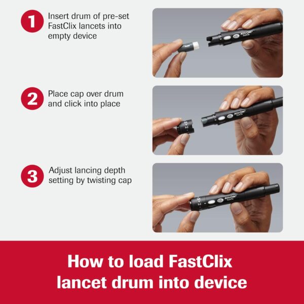 Accu-Chek FastClix Glucose Monitor Kit for Diabetic Blood Sugar Testing: Guide Me Meter, FastClix Lancing Device & 108 Lancets, 100 Guide Test Strips, and Control Solution (Packaging May Vary) - Image 7