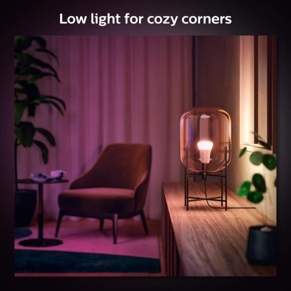 Philips Hue A19 LED Smart Light Bulb - White and Color Ambiance - 60W Indoor Light Bulb - Control with Hue App - Works with Alexa, Google Assistant and Apple Homekit - 3 Pack - Image 8