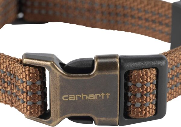 Carhartt Dog Collar Brown/Brushed Brass Large - Image 3