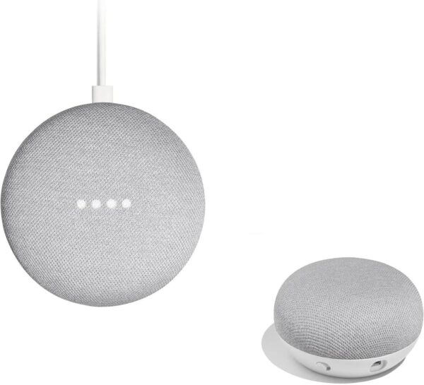 Google Nest Mini 1st Generation Bluetooth Speaker (International Version) with US Power Adapter (Chalk), Gray, GG1STAPG1 - Image 4