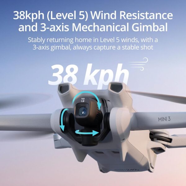 DJI Mini 3, Lightweight 3x Mechanical Gimbal Mini Camera Drone with 4K HDR Video, 38-min Flight Time, up to 32800ft (10km) Video Transmission, True Vertical Shooting, GPS Auto Return Integrated - Image 6