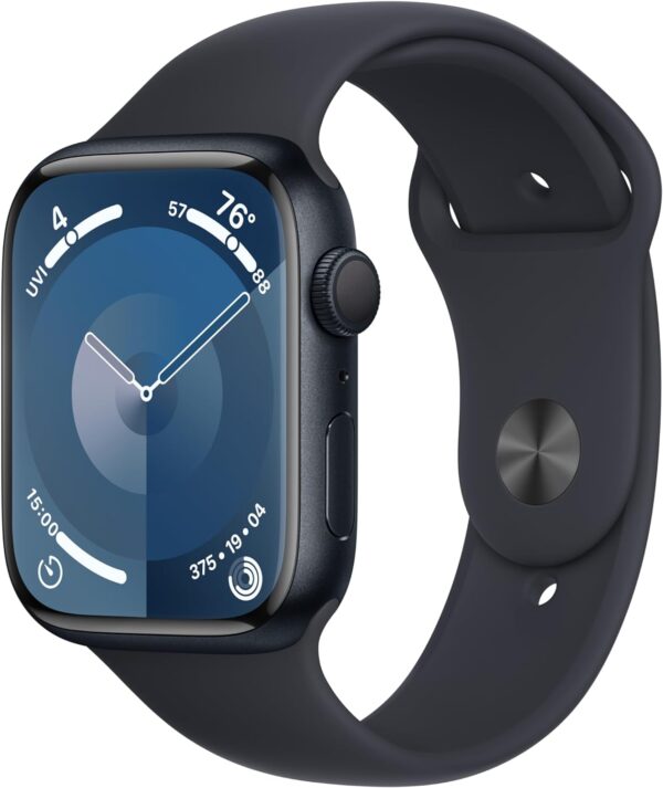 Apple Watch Series 9 [GPS 45mm] Smartwatch with Midnight Aluminum Case with Midnight Sport Band M/L. Fitness Tracker, ECG Apps, Always-On Retina Display, Water Resistant - Image 2