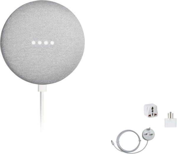 Google Nest Mini 1st Generation Bluetooth Speaker (International Version) with US Power Adapter (Chalk), Gray, GG1STAPG1 - Image 6