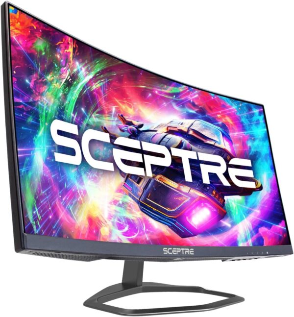 Sceptre Curved 24.5-inch Gaming Monitor up to 240Hz 1080p R1500 1ms DisplayPort x2 HDMI x2 Blue Light Shift Build-in Speakers, Machine Black 2023 (C255B-FWT240) - Image 2