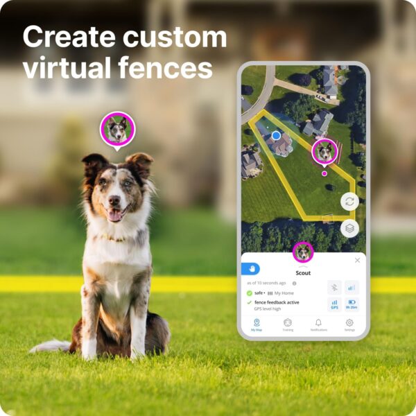 Halo Collar 3 - GPS Dog Fence - Multifunction Wireless Dog Fence & Training Collar with Real-Time Tracking & GPS - Waterproof, Instantly Create and Store Wireless Fences (Small, Ivory) - Image 3