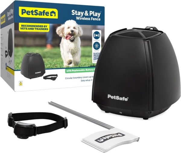 PetSafe Stay & Play Wireless Pet Fence & Replaceable Battery Collar - Circular Boundary Secures up to 3/4 Acre Yard, No-Dig, America's Safest Wireless Fence from Parent Company INVISIBLE FENCE Brand - Image 2