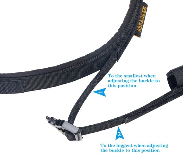 EXCELLENT ELITE SPANKER Tactical Dog Collar Nylon Adjustable K9 Collar Military Dog Collar Heavy Duty Metal Buckle with Handle(Black-L) - Image 6