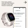 Fitbit Sense 2 Advanced Health and Fitness Smartwatch with Tools to Manage Stress and Sleep, ECG App, SpO2, 24/7 Heart Rate and GPS, Lunar White/Platinum, One Size (S & L Bands Included) - Image 7