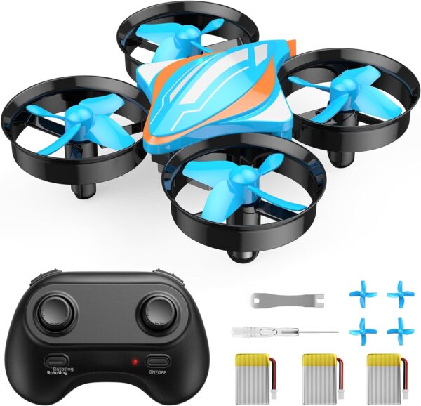 Mini Drones for Kids and Adults, ORVINA OV-18 Small Remote Control Quadcopters with 3 Batteries for Beginners Indoor, 3D/ 360°Flips, Flying Toys for 3 4 5 6 7 8-12 Year Old Boys Girls Gifts (Blue) - Image 2