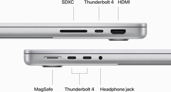 Apple 2023 MacBook Pro Laptop M3 Pro chip with 11‑core CPU, 14‑core GPU: 14.2-inch Liquid Retina XDR Display, 18GB Unified Memory, 512GB SSD Storage. Works with iPhone/iPad; Silver - Image 6