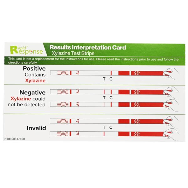 Rapid Response Xylazine Test Strips - Pack of 100 Test Strips - Test Liquids and Powders for Presence of Xylazine - Image 5