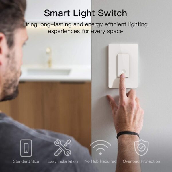 TREATLIFE Smart Switch 4 Pack, 2.4Ghz Smart Light Switch WiFi Light Switch Single-Pole, Neutral Wire Required, Works with Alexa, Google Home and SmartThings, Smart Home Remote Control, FCC Listed - Image 8