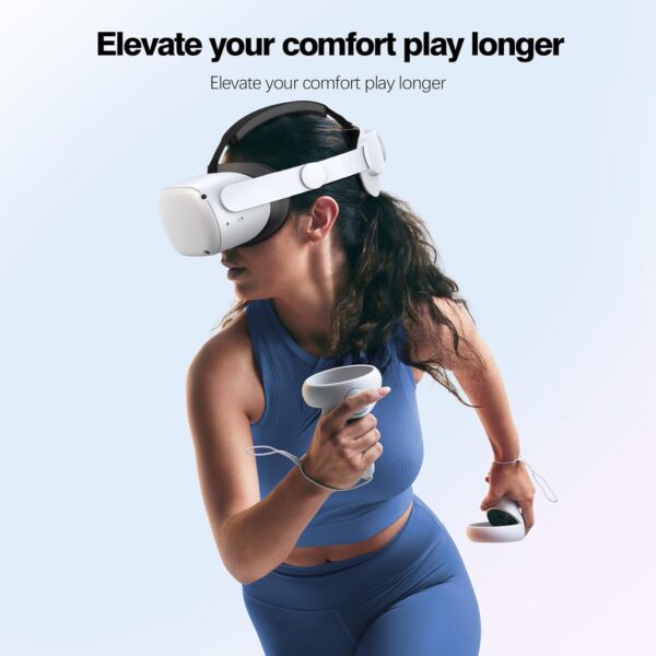 Head Strap Compatible with Oculus Quest 2,Meta Quest 2 Accessories Adjustable Elite Strap Replacement for Enhanced Comfort Support and Gaming Immersion in VR (Comfort Head Strap only) - Image 9