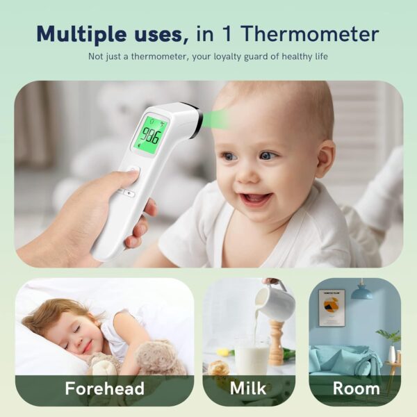 No-Touch Thermometer for Adults and Kids, Fast Accurate Digital Thermometer with Fever Alarm & Silent Mode, FSA HSA Eligible, Easy-to-use, Forehead Thermometer for Babies, Kids & Elderly - Image 6