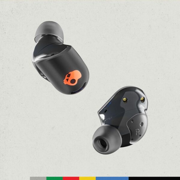 Skullcandy Sesh ANC Active in-Ear Noise Canceling Wireless Earbuds, 48 Hr Battery, IP67 Waterproof, Microphone, Works with iPhone Android and Bluetooth Devices - True Black/Orange - Image 3