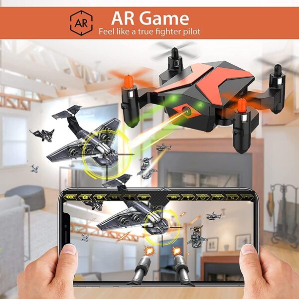 ATTOP Mini Drone with Camera - FPV Drones for Kids, RC Quadcopter Kids Drone with App FPV Video, Voice Control, Altitude Hold, Headless Mode, Trajectory Flight, Foldable Drone Girls Gifts Boy Toys - Image 7