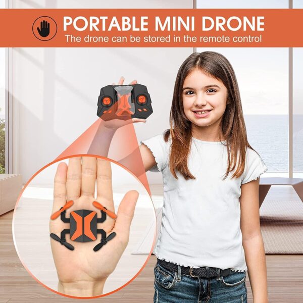 ATTOP Mini Drone with Camera - FPV Drones for Kids, RC Quadcopter Kids Drone with App FPV Video, Voice Control, Altitude Hold, Headless Mode, Trajectory Flight, Foldable Drone Girls Gifts Boy Toys - Image 3