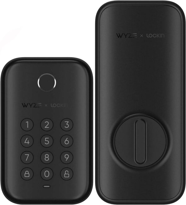 Wyze Auto-Lock Bolt, Fingerprint Unlock with Keypad, Electronic Digital Entry Door Smart Deadbolt Lock, IPX5 Weatherproof, Easy Installation, Matte Black - Image 2