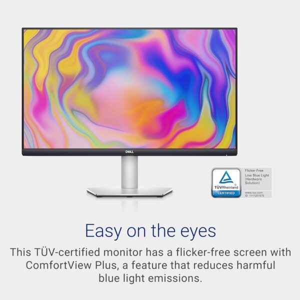 Dell S2722QC 27-inch 4K USB-C Monitor - UHD (3840 x 2160) Display, 60Hz Refresh Rate, 8MS Grey-to-Grey Response Time (Normal Mode), Built-in Dual 3W Speakers, 1.07 Billion Colors Platinum Silver - Image 6