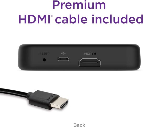 Roku Premiere | HD/4K/HDR Streaming Media Player, Simple Remote and Premium HDMI Cable, Black - Image 4