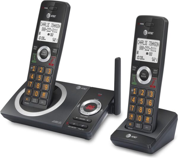 AT&T CL82219 DECT 6.0 2-Handset Cordless Phone for Home with Answering Machine, Call Blocking, Caller ID Announcer, Intercom and Long Range, Black - Image 12