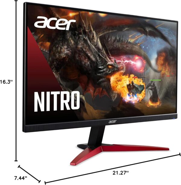 Acer Nitro KG241Y Sbiip 23.8” Full HD (1920 x 1080) VA Gaming Monitor | AMD FreeSync Premium Technology | 165Hz Refresh Rate | 1ms (VRB) | ZeroFrame Design | 1 x Display Port 1.2 & 2 x HDMI 2.0,Black - Image 12