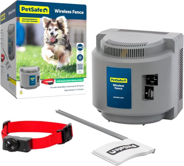 PetSafe Wireless Pet Fence - The Original Wireless Containment System - Covers up to 1/2 Acre for Dogs 8lbs+, Tone/Static - America's Safest Wireless Fence from Parent Company Invisible Fence Brand - Image 2