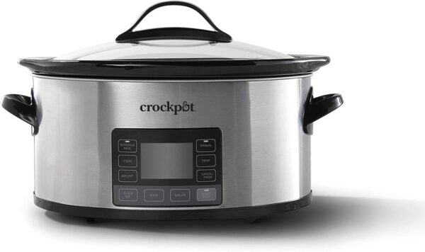 Crock-Pot MyTime Technology 6 Quart Programmable Slow Cooker and Food Warmer with Digital Timer, Stainless Steel (2137020) - Image 2