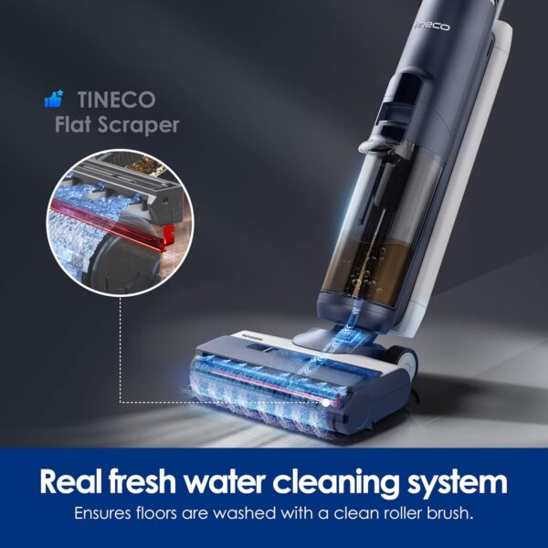 Tineco Floor ONE S5 Smart Cordless Wet Dry Vacuum Cleaner and Mop for Hard Floors, Digital Display, Long Run Time, Great for Sticky Messes and Pet Hair, Space-Saving Design, Blue - Image 7