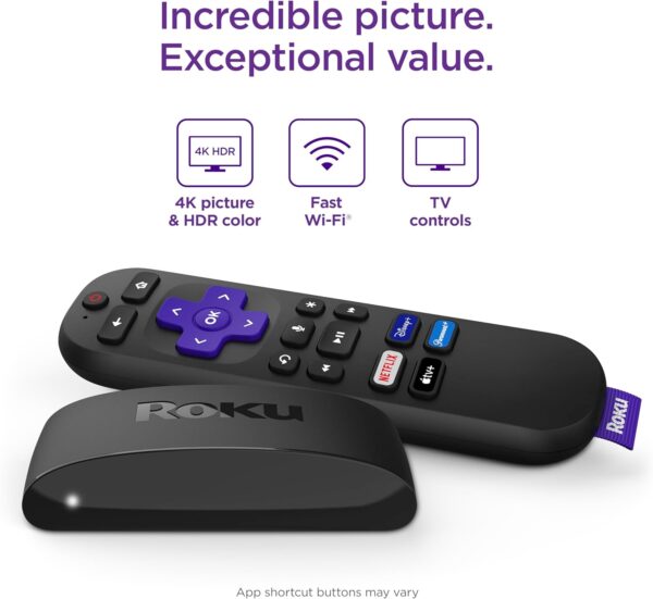 Roku Express 4K+ | Roku Streaming Device 4K/HDR, Roku Voice Remote, Free & Live TV - Image 3