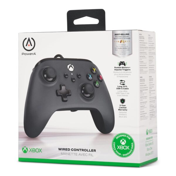 PowerA Wired Controller For Xbox Series X|S - Black, Gamepad, Video Game Controller Works with Xbox One - Image 12