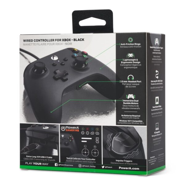 PowerA Wired Controller For Xbox Series X|S - Black, Gamepad, Video Game Controller Works with Xbox One - Image 13