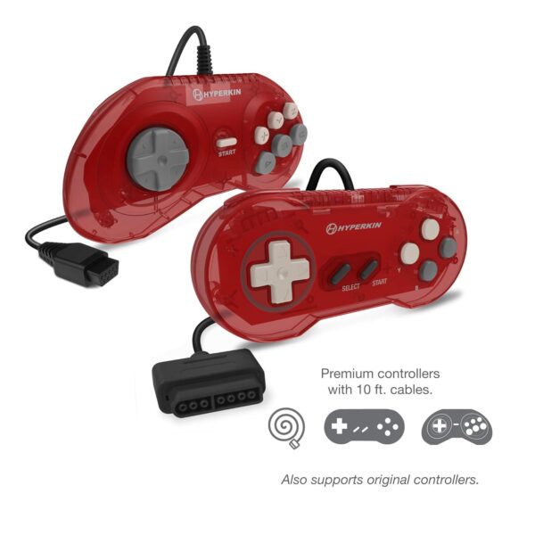 Hyperkin RetroN 3 HD 3-in-1 Retro Gaming Console for NES, Super Famicom, and Genesis/Mega Drive (Jasper Red) - Super NES - Image 8