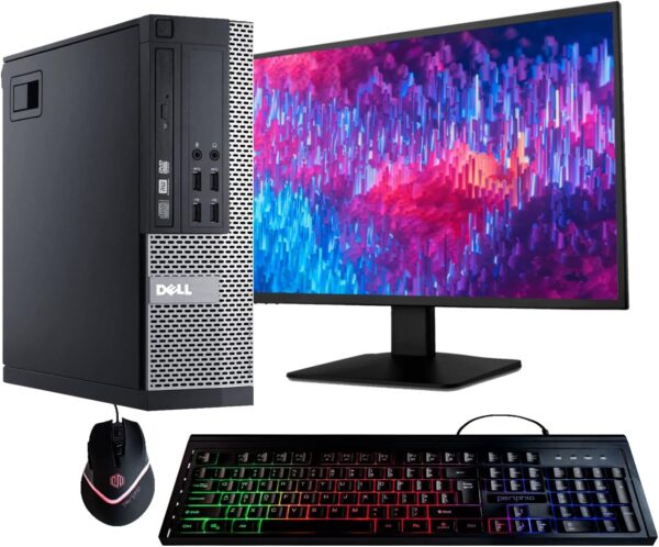 Dell Optiplex 9020 Desktop Computer PC, Intel Quad-Core i5, 500GB HDD Storage, 8GB DDR3 RAM, Windows 10 Pro, DVD, WiFi, 20in Monitor, RGB Productivity Bundle (Renewed) - Image 2