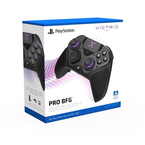 PDP Victrix Pro BFG Wireless Gaming Controller for Playstation 5 / PS5, PS4, PC, Modular Esports Gamepad, Remappable Buttons, Customizable Triggers/Paddles/D-Pad/Fightpad, PC App, Black - Image 8