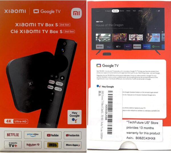 Xiaomi TV Box S (2nd Gen) 4K Ultra HD Streaming Media Player, Google TV Box with 2GB RAM 8GB ROM, 2.4G/5G Dual WiFi, Bluetooth 5.2 & Dolby Atmos & DTS-HD, Dolby Vision, HDR10+ - Image 10