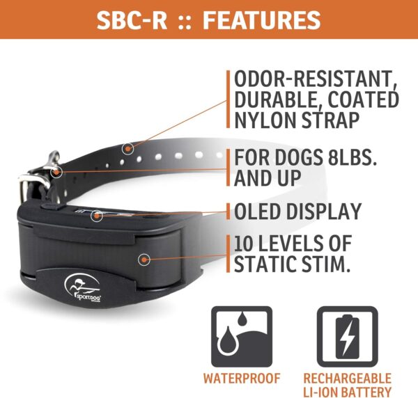 SportDOG Brand NoBark Rechargeable Bark Control Shock Collar - Programmable, Waterproof Bark Collar - Image 4