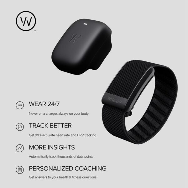 WHOOP 4.0 with 12 Month Subscription – Wearable Health, Fitness & Activity Tracker – Continuous Monitoring, Performance Optimization, Heart Rate Tracking – Improve Sleep, Strain, Recovery, Wellness - Image 4