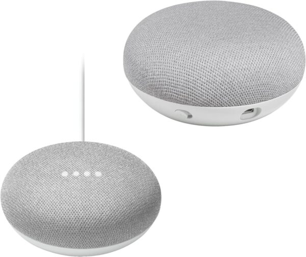 Google Nest Mini 1st Generation Bluetooth Speaker (International Version) with US Power Adapter (Chalk), Gray, GG1STAPG1 - Image 9