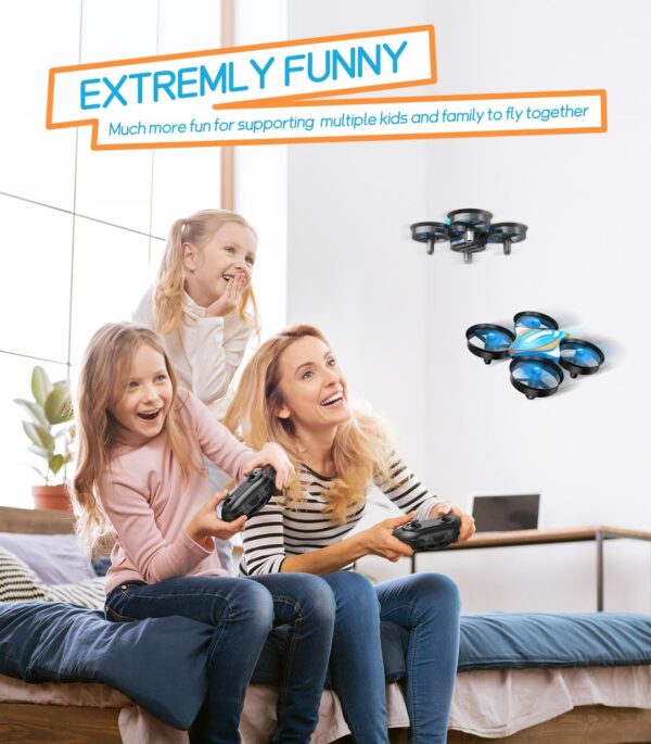 Mini Drones for Kids and Adults, ORVINA OV-18 Small Remote Control Quadcopters with 3 Batteries for Beginners Indoor, 3D/ 360°Flips, Flying Toys for 3 4 5 6 7 8-12 Year Old Boys Girls Gifts (Blue) - Image 4