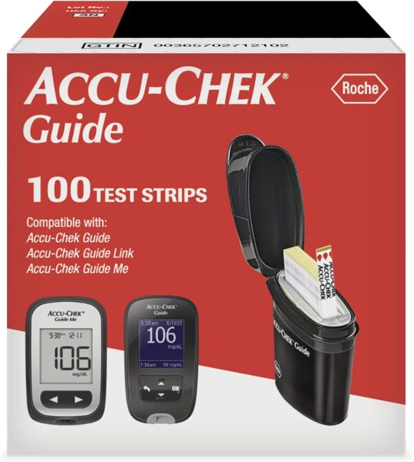 Accu-Chek Guide Glucose Test Strips for Diabetic Blood Sugar Testing (Pack of 100) - Image 2