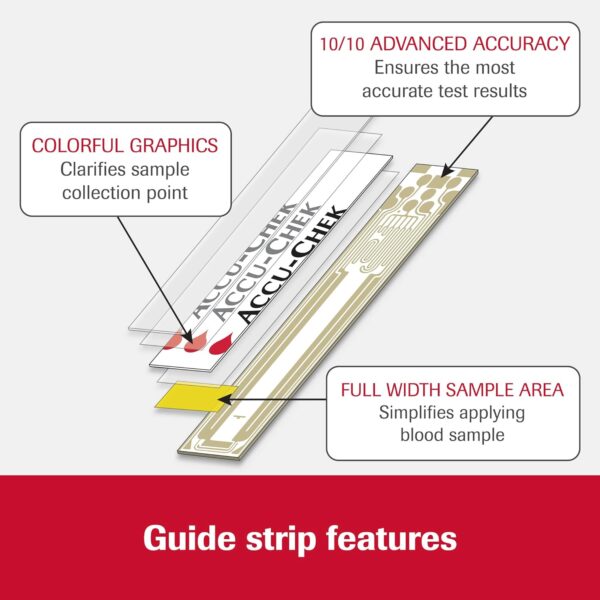 Accu-Chek Guide Glucose Test Strips for Diabetic Blood Sugar Testing (Pack of 100) - Image 5