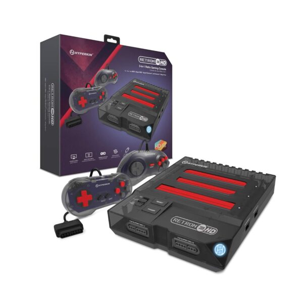 Hyperkin RetroN 3 HD 3-in-1 Retro Gaming Console for NES, Super Famicom, and Genesis/Mega Drive (Space Black), M03888-SB - Sega Genesis - Image 3